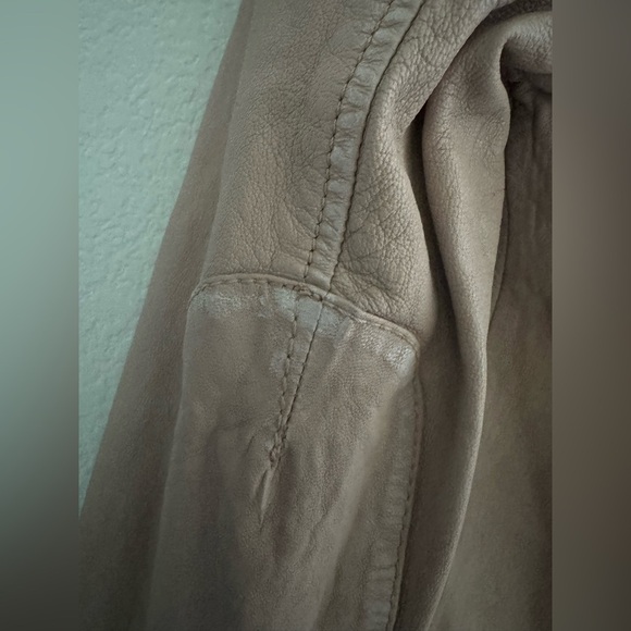 NWT Mauritius Leather hooded Jacket Blush removable hood M Lamb leather - Picture 11 of 16